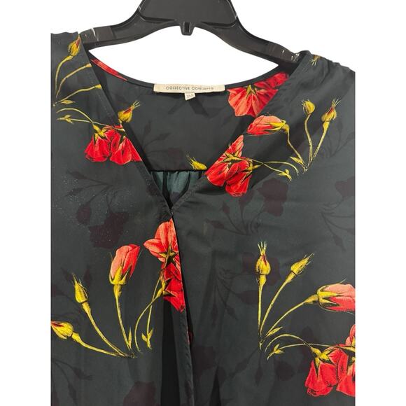 Collective Concepts Aimee Surplice Tie Sleeve Blouse Floral Romantic Women’s XLP - Picture 4 of 11